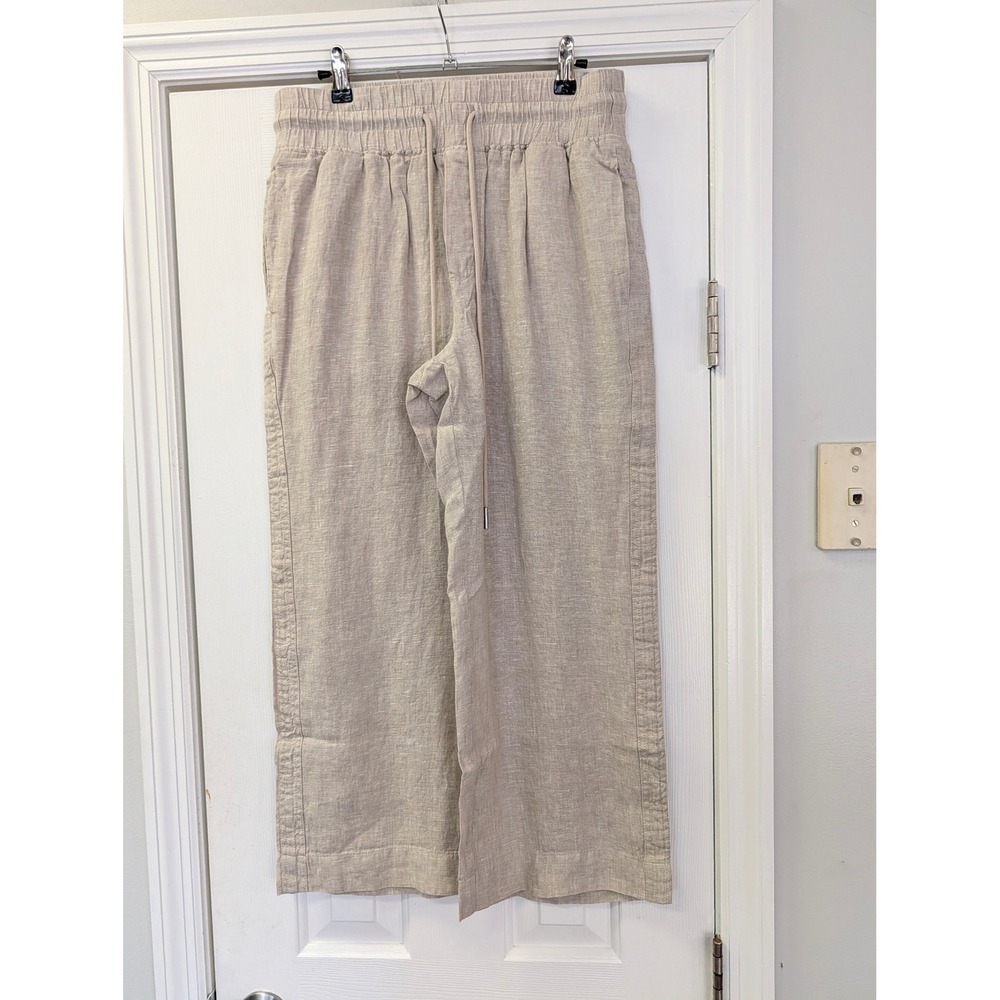 Quince 100% European Linen Wide Leg Pants Flax Beige LB94190-JDAVN01 Size M NWT